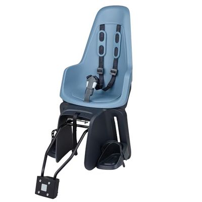 BOBIKE 8012200023 ONE MAXI tylne siodełko z systemem IP&E-BD do rowerów z kołami od 26" do 29", z kotwicą ramową lub bagażnikiem dachowym w kolorze Citadel Blue