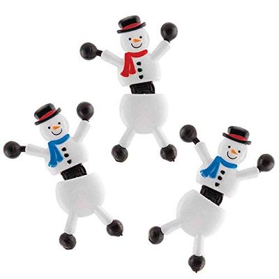 Baker Ross bonhommes de neige grimpeurs (paquet de 6) - Mini jouets, coloris assortis