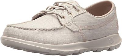 Skechers Go Walk Lite Isla, Sapatos de mulher, Multicolor Tpe Gray Textile Trim, 37,5 UE