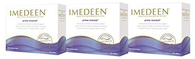 Imedeen Prime Renewal, Complemento Alimenticio con Vitamina C, Vitamina E y Zinc, Contribuye a la Formación de Colágeno, Pack de 3 x 120 comprimidos