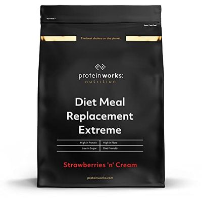Protein Works| Sustitutivo de Comidas Extreme | Fresas Con Nata | Comida Nutricionalmente Completa | Vitaminas Potenciadoras del Sistema Inmune | 2kg