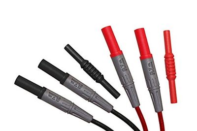 Peak Tech Lot de 4 mm Connexion lignes avec rallonge isolée – Cat III 1000 V, 1 pièce, P 7005