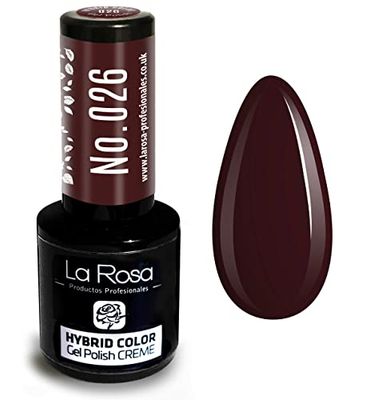 LaRosa CREME Vernis à Ongles Gel Semi-Permanent - Couleur VIOLET PROFOND – Haute Pigmentation, Brillance Longue Durée – Manucure DIY ou Professionnelle – 9 ml