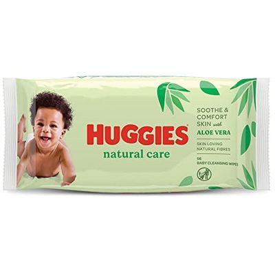 Huggies Toalhetes húmidos de cuidado natural - 56 toalhitas (a embalagem pode variar)