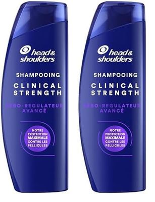 Head & Shoulders Sébo-regulateur Avancé 400ml Shampoing Antipelliculaire au Disulfure de Sélénium, Clinical Strength. Combat les Pellicules Tenaces et l’Excès de Sébum, Fraîcheur d’Agrumes (Lot de 2)