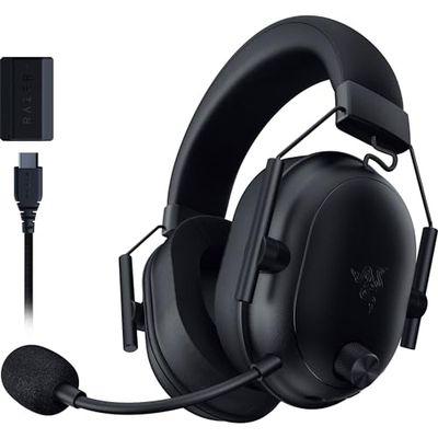 Razer BlackShark V2 HyperSpeed for PC - Wireless Ultra-Lightweight Esports Headset (280g, HyperClear Super Wideband Mic, TriForce Titanium 50 mm Drivers) Black