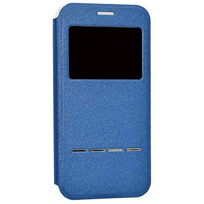 Carcasa de telefono for Galaxy A5 (2017) / A520 Funda de Cuero Horizontal con Textura esmerilada con ID de Pantalla de Llamada y Ventana de Respuesta de Llamada y Soporte (Negro) (Color : Dark Blue)