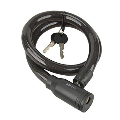 Fischer Cadeado de cabo, comprimento 80 cm, 18 mm de diâmetro, unissexo, Seilschloss, preto, 180