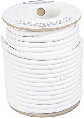 Amazon Basics Luidsprekerkabel, 12 AWG (2,05 mm), 99,9% zuurstofvrij koper, 30,5 m, wit