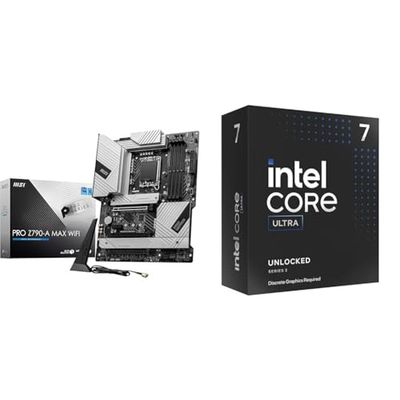 MSI Pro Z790-A Max WiFi Carte Mère + Intel® Core™ Ultra 7 265KF processeur pour PC de Bureau 20 cœurs