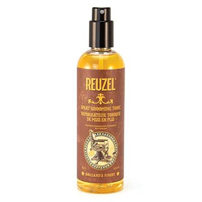 Reuzel Hairspray Grooming Tonic - Subtle Apple, Peppermint Fragrance - Perfect for Blow Drying - Ideal for Volume, Lift and Texture - Low Shine - Protects Hair from All Thermal Styling - 355 ml