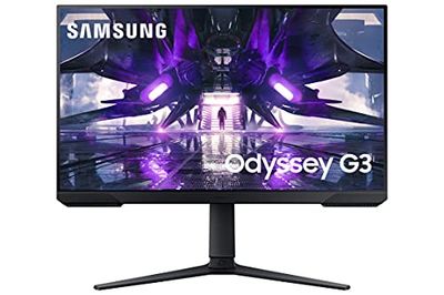 Samsung Odyssey G3 27 tum 165Hz PC-skärm, 1ms MPRT, VA-panel, 1 920 x 1 080 upplösning, 3 000: 1, 250 cd/m², AMD FreeSync Premium, Eye Saver Mode & Flicker Free, justerbart stativ, DisplayPort