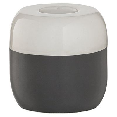 Sealskin Sohere Candle Holder, Porcelain, Dark Grey, 6.8 x 6.8 x 6.8 cm