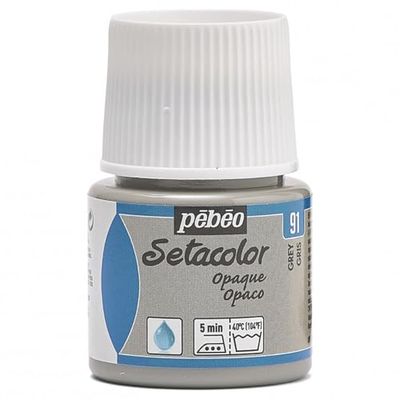 Pébéo Setacolor - Tinta para tecidos opacos (45 ml) cinzento