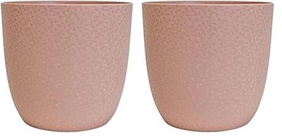 EDA - Cache-Pot Opale Ø 22 cm - Rose Nude (Lot de 2)