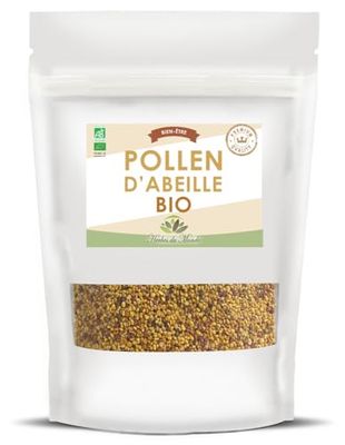 Herbes du Monde - Polline d'api BIOLOGICO - Ricco di vitamine C, B1, B2, B3, ferro, zinco e magnesio - Granuli biologici di polline di fiori di altissima qualità - 1 busta da 250 g certificata AB