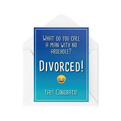 Grappige Break Up Kaarten, Meisje zonder een gat gescheiden, Scheidingskaart voor haar voor hem, Komedie Humor Joke Banter Witty Fun Ex Vrouw CBH372