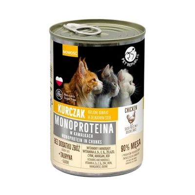 PETREPUBLIC Comida para Gato Monoprotein Chicken Pollo 400 g
