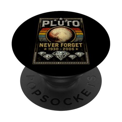 Pluto Never Forget, estilo retro de 1930 a 2006 PopSockets PopGrip Adhesivo