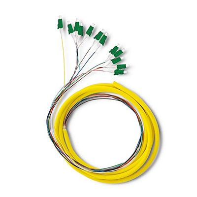 Qoltec 12 x Pigtail Fiber Optic LC/APC | Singlemode | G652D | 2m
