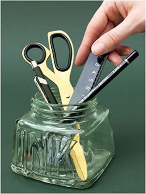 Suck UK Desk Tidy Inkwell | Pen Pot & Pencil Pot | Pen Holder For Office Accessories | Glass Makeup Brush Holder | Pen Pots For Desk