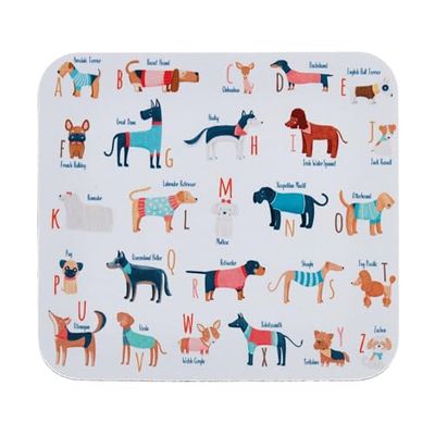 Miquelrius - Alfombrilla ratón antideslizamiento, Accesorio Escritorio tamaño 200 x 200 mm, Material poliéster para Deslizamiento Suave, Alfombrilla cuadradada con Base de Goma, Mousepad Perros