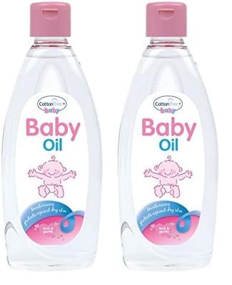 Cotton Tree Baby Oil, 335 ml (Pack of 2)