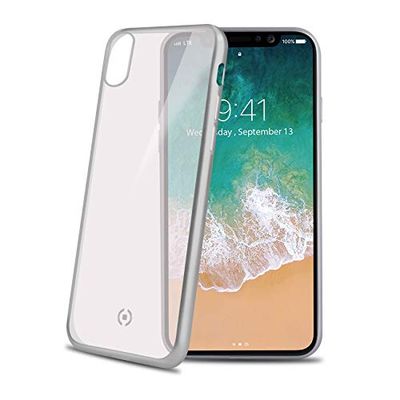 Celly ESLASERMAT900BK Cover Lasermatt Iphone X/XS argento