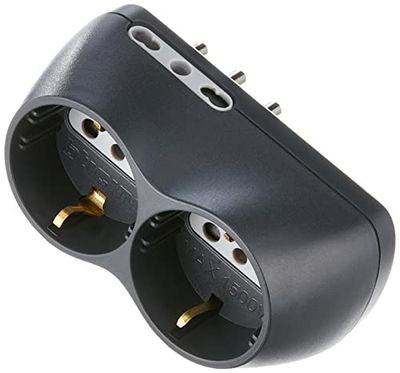 bticino S3614G adaptador de tomada elétrica antracite - adaptador de tomada (250 V, 16 A, antracite, macho / fêmea connector)