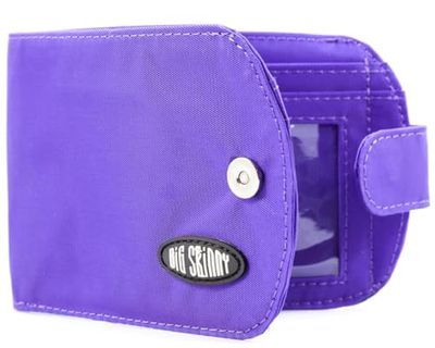 Big Skinny Women's Taxicat Bi-Fold Slim Wallet, Holds Up to 25 Cards, roxo