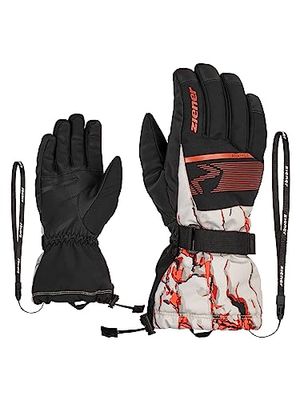 Ziener Guanti da sci Gentian da uomo/sport invernali | impermeabili, polsini lunghi, stampa Cliff 10