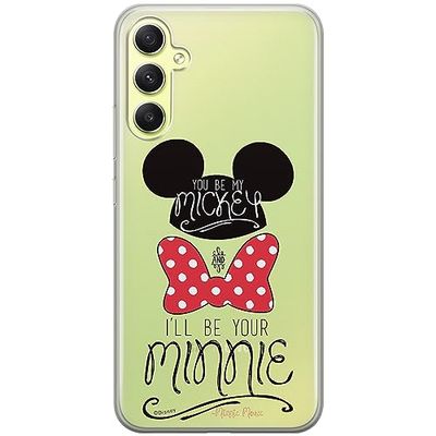 ERT GROUP mobiel telefoonhoesje voor Samsung A34 5G origineel en officieel erkend Disney patroon Mickey & Minnie 004 optimaal aangepast aan de vorm van de mobiele telefoon, gedeeltelijk bedrukt