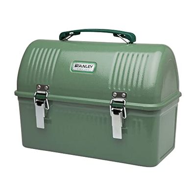 Stanley Classic Lunch Box 9,5 L Hammertone Green - Lancheira de aço inoxidável com alça - recipiente para alimentos sem BPA - pode armazenar uma garrafa térmica ou uma caneca de viagem