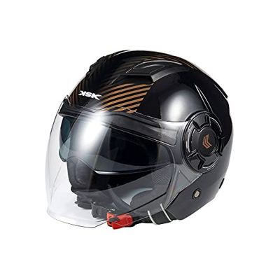 KSK Jet DS Arrow Copper TL Casco de automóvil, Negro y Cobre, L (59-60cm)
