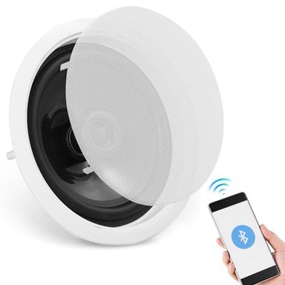 VEVOR Altoparlanti da Soffitto Bluetooth da 17 cm, 150 W, Sistema di Altoparlanti da Incasso a Soffitto e da Incasso con Impedenza 8Ω Sensibilità 89 dB, Casa Cucina Soggiorno Esterne Coperte 1 Pezzo