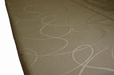 Comptoir du Linge CSI06005 - Tovaglia Rettangolare in Tessuto/Poliestere/Cotone/Teflon, 300 x 150 x 0,5 cm, Tortora, 300 x 150 x 0,5 cm