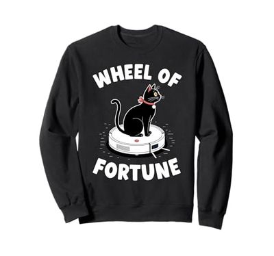Wheel Of Fortune Cat Joke Robot Vacuum Cleaner Cat Sweatshirt