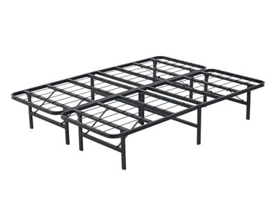 HOGAR24 ES Sommier métallique Taro | Pieds Pliables | Dimensions : 150 x 190 cm | Base de lit métallique Pliable | Permet de Ranger sous Le lit | Couleur Noire