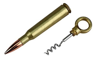 Caliber Gourmet Tornillo de corcho calibre 50, acero inoxidable, oro dorado