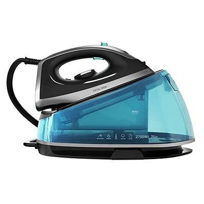 Cecotec Centro de Planchado Compacto Total Iron 7000 SteamPro. 2400 W, 6 Bares, Suela Cerámica, Vapor 135 g/min, Modo Eco, Sistema de Seguridad Auto Shut-Off, Sistema Antical