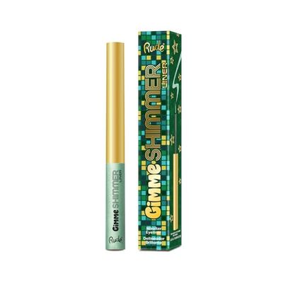 RUDE - Gimme Shimmer Liner | Eyeliner Lucentezza Brillante | Formula Cremosa per Applicazione Precisa | Finitura Luminosa e Duratura | Versatile per Ogni Occasione, Smeraldo, 1 unità (Confezione da 1)