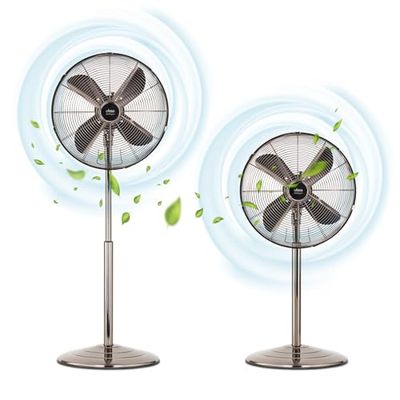 Ufesa Michigan Oscillerende Vloerventilator, 50W, 3 snelheden, in hoogte verstelbaar, 4 bladen 40cm, gemetalliseerd ontwerp