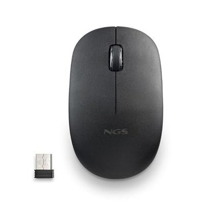 Ratón - óptico, inalámbrico, Color Negro, diseñado para notebooks, con conexión USB, Alta precisión y diseño ergonómico.*