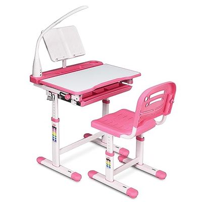 COSTWAY HW67394DE-PI-VC, Lampe, Rose Clair, 66 x 49 x 76cm (L x W x H)