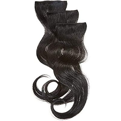 Balmain DoubleHair Extensions de cheveux humains 3 pièces, longueur 40 cm, numéro 1 noir, 0,11 kg