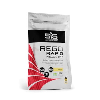 Science In Sport REGO Rapid Recovery Protein Powder, Vegan Protein Powder for Muscle Recovery, Vanilla, 10 Servings, 500g Bag