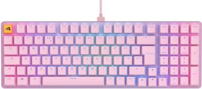Glorious Gaming GMMK 2 Full Size (96%) - Clavier de jeu mécanique, cadre aluminium, personnalisable, capuchons de touches doubleshot, switches Glorious Fox, RGB, Disposition QWERTY anglais - Rose