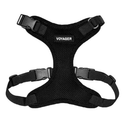 Best Pet Supplies Voyager Step-in Lock - Arnés para Mascotas, Malla para Todo Tipo de Clima, arnés Ajustable para Gatos y Perros, Color Negro, Talla M