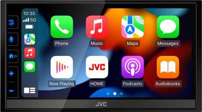 JVC KW-M785DBW - Receptor Multimedia AV de 17,3 cm (6,8") con CarPlay y Android Auto inalámbricos (4x50W, Dab+/FM, Bluetooth, 3 pre-Salidas de 2,5V, USB, Control de iPod/iPhone)