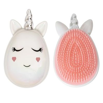 Unicorn Hair Brush - Gently Detangles - All Hair Types - Easy to Use and Great for Kids - Pink